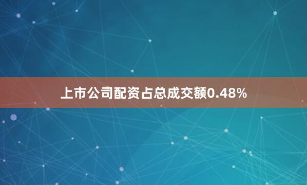 上市公司配资占总成交额0.48%
