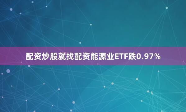 配资炒股就找配资能源业ETF跌0.97%
